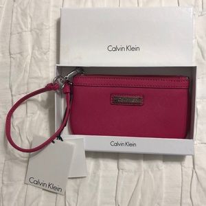 Calvin Klein Leather Wristlet